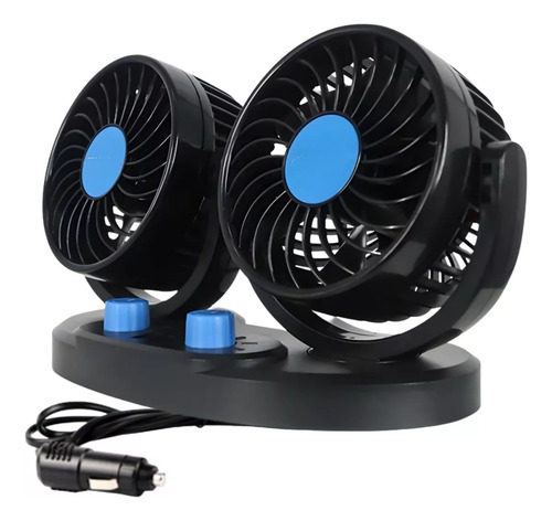 Ventilador Doble Automóvil 12v Accesorio Vehículo 360°/ R&c