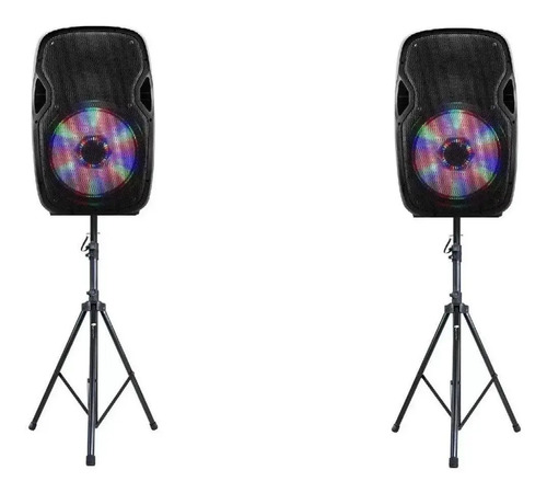 Par Bocina 15 Pasivos Con Tripie Luz Led Bafle Nexus Alien | Envío gratis