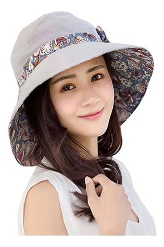 Mujer Bobibi Sombrero For De Sol Dama Verano Protección Uv