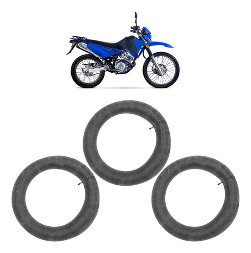 Kit Câmara Ar Xtz 150 Crosser Bico Válvula Traseira 3 Peças Tipo da válvula Schrader