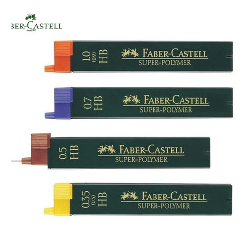 Minas De Polymero X12 Faber Castell 0,7mm Hb