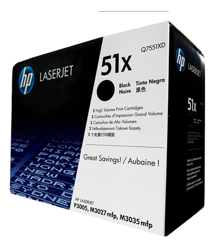 Toner Hp 51x (q7551x) Negro