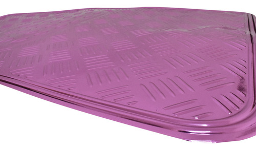 Juego De Tapetes Automotrices Universal Aluminio 4 Pzs Lila