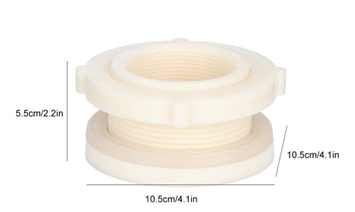 Adaptador Resistente Para Mamparo Water Tower Abs De 2 Pulga