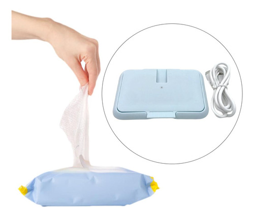 Calentador Eléctrico Para Toallitas Para Bebés Azul Claro