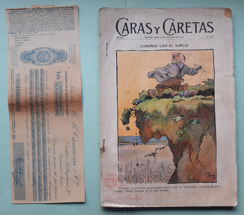 Caras Y Caretas 629 / 1910 / Canal Panamá - Publicidad Reloj