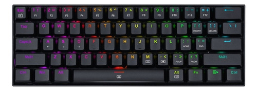 Teclado Mecanico Redragon Dragonborn Blue Switch Rgb Negro Idioma Inglés US