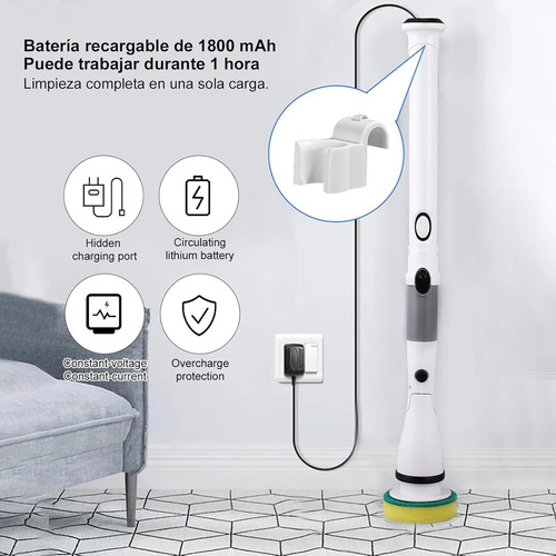 Cepillo Limpieza Eléctrico, Estropajo Cepillo De Limpieza