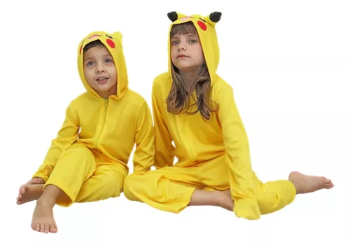 Pijama Pikachu Infantil Com Capuz 100% Algodão A Pronta Entrega, Magalu  Empresas