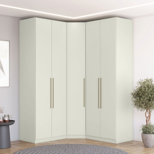 Guarda-roupa Solteiro Modulado Seletto 5 Portas Me32 Areia - Cor Bege