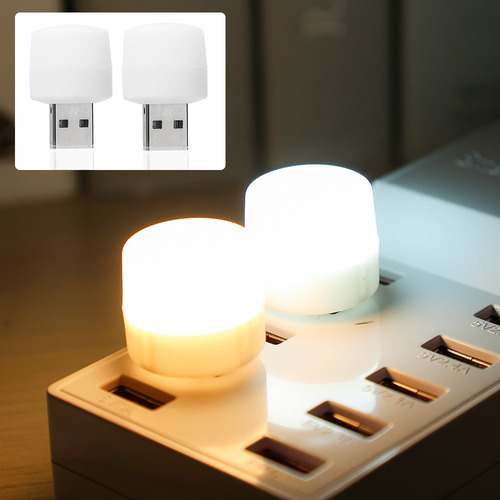 Lámpara De Noche Led Con Luz Nocturna Con Conector Mini Usb,