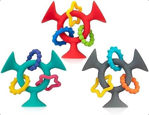 Nuby Silly Juguete Interactivo De 3 Puntas Con Succión