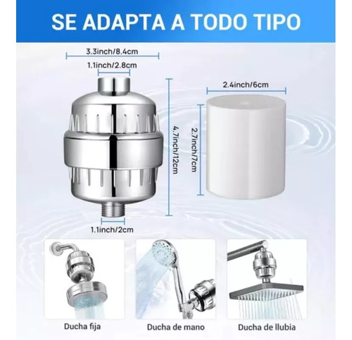 Zy Filtro De Agua De 20 Etapas Para Baño, Ducha, Filtro