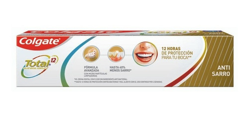Crema Dental Colgate Total 12 Anti Sarro 90 G