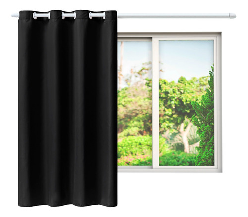 Cortina Para Sala Ou Quarto Jasmim 1,40x1,40m Cor Preto