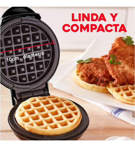 Mini Máquina de Waffles Dash blanco/arcoiris