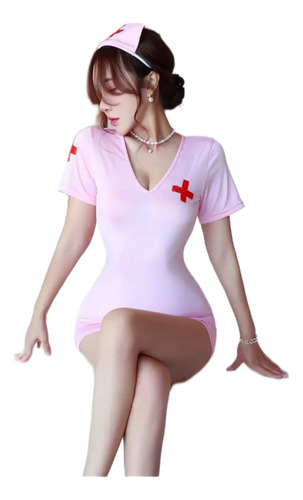 Disfraz Enfermera Japonesa Kawaii Sexy Dama Mujer Baby Doll3