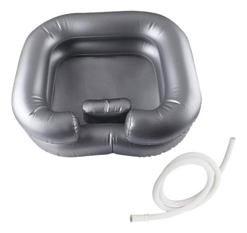 M Cuenca De Champú Inflable Ayuda De Lavado De Cabello Plata