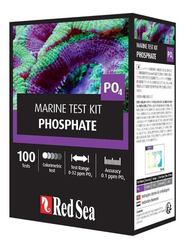 Red Sea Kit Teste Phosphate Po4 100 Testes Aquário Marinho