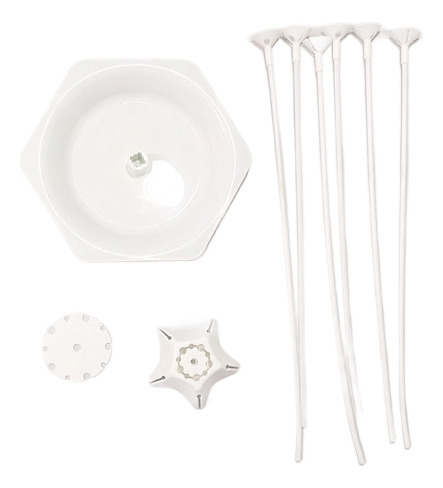 Suporte Pega Balao Com Prato Doces Simula Gas Helio Decora