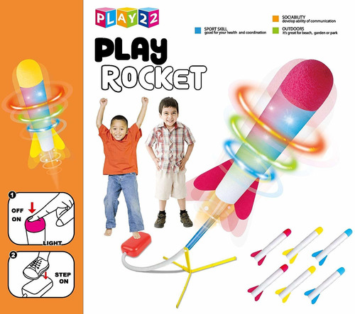 Rocket Launcher Play22 Juguete Led - Saltar Rocket Juego Inc