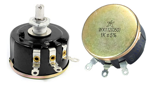 Potenciómetro Reóstato De Bobina De Alambre 1k Ohm 5 W  
