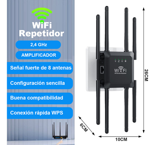 Repetidor Wifi Amplificador Señal Extensor 300 Mbps 2.4 G