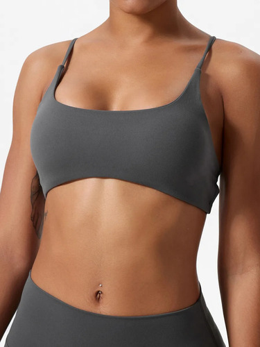 Sujetador Top Deportivo Mujer Tirantes Finos Lycra Soft Gym