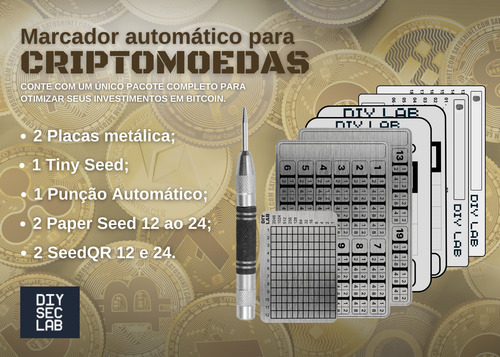 2x Carteira Metal + Kit Completo Cold Wallet Seeds Bitcoin