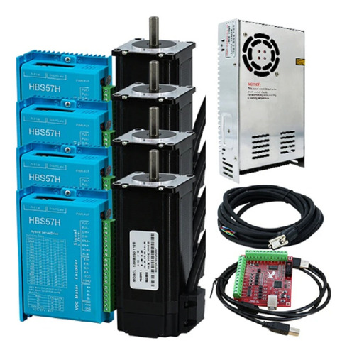 4 Kit Nema23 3nm De Bucle Cerrado +hbs57h Mach3
