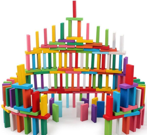 Dominó De Madera: 120 Bloques Para Juego Creativo
