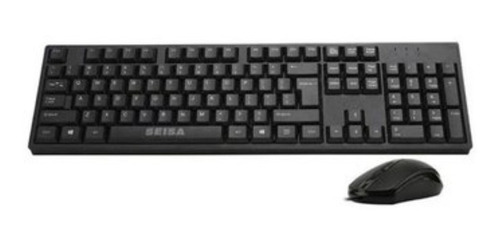 Combo Teclado En Español + Mouse Optico De Cable Usb Seisa