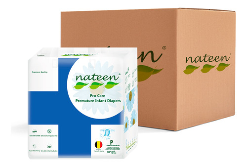 Pañales Ecológicos Nateen - Caja Prematuro 400 Unidades