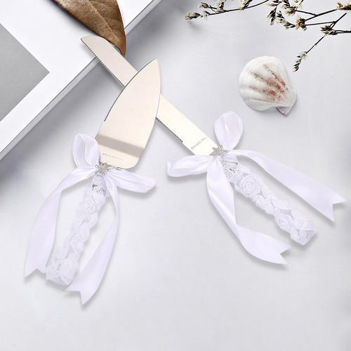 Juego De Servidor Y Cuchillo Para Pastel De Bodas De Primera