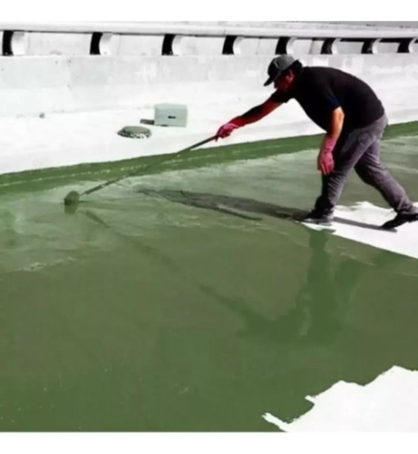 Membrana Liquida Impermeable Transitable 20 Kg Verde Oscuro Mate