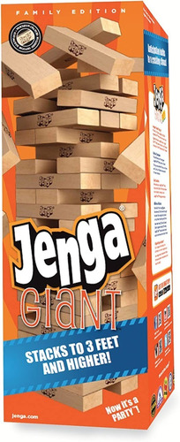 Juego Jenga Gigante De La Familia De La Madera Dura