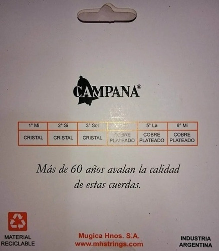 Encordado De Guitarra Criolla Campana Export Hm