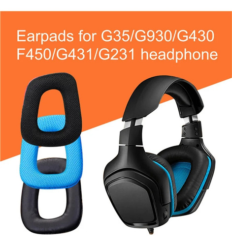 Almohadilla Para Audifono Logitech G35 G430 G432 G332 F450 