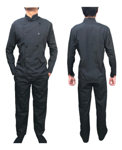 Conjunto Chef Hombre Negro. Talla S