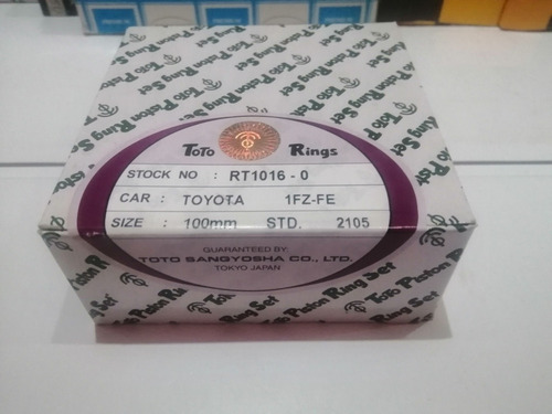 Anillos Std Toyota Burbuja Machito Autana 4.5 Full Inyeccion