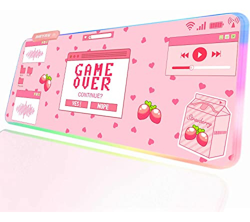 Jmiyav Mouse Pad Rgb Xl 31.5 Con Luz Led Antideslizante