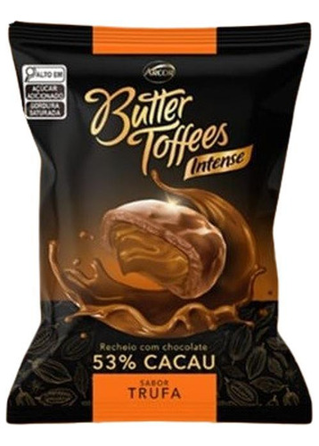 Bala Trufa Chocolate 53% Cacau Butter Toffees 500g