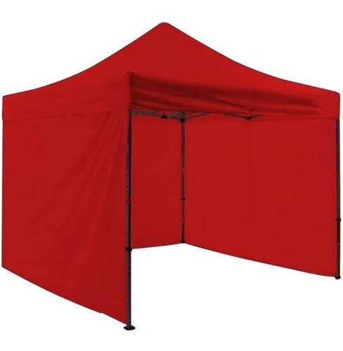 Imagen 2 de 7 de Toldo Plegable Pared Azul 3x3 + Pared Laterales Toldo