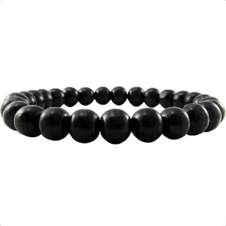 Pulseira Budista Tibetana Japamala Meditação Preta Comprimento 18 Cm Cor Preto Diâmetro 7 Cm