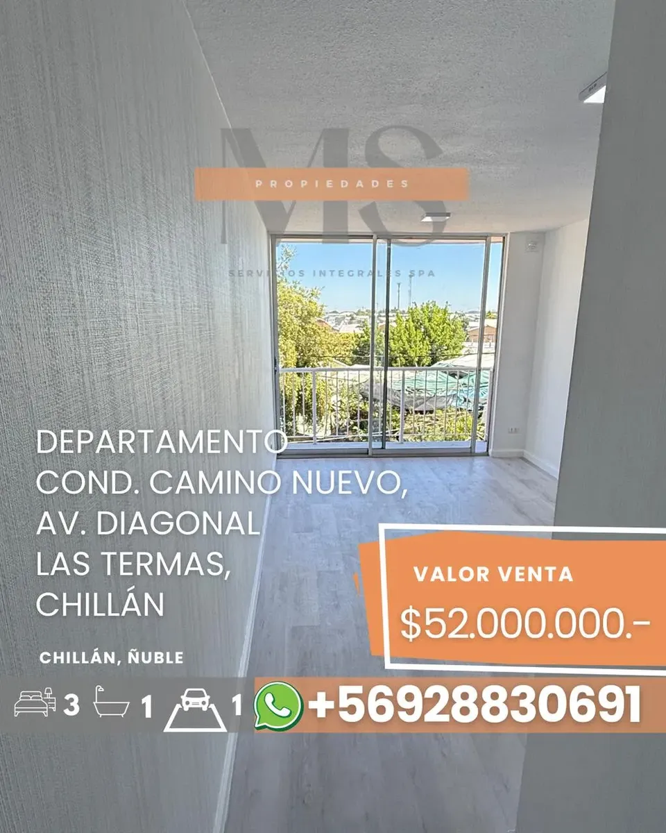 Imagen 2 de 16 de Departamento Remodelado En Venta En Camino Nuevo, Chillán