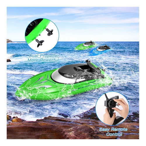 2 Paquetes Rc Barco Botes De Control Remoto Para Niños Y De