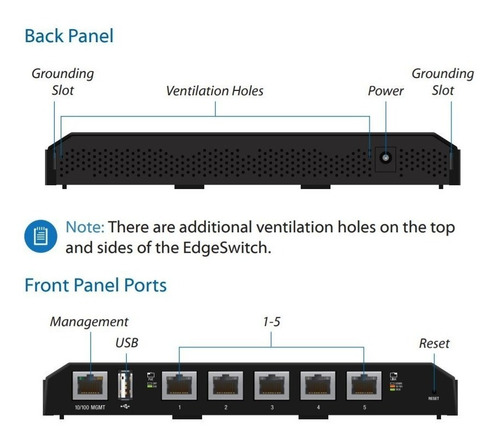 Switch Poe Gigabit Ethernet 5 Ptos P/equipos Ubiquiti Es-5xp