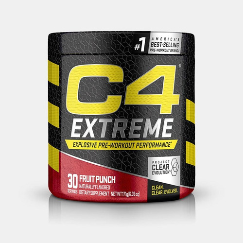 C4 Extreme Energy 30 Serv Pre Entrenador Xtreme Cellucor Sabor Fruit Punch
