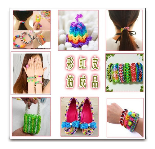 Imagen 4 de 4 de 600 Bandas De Goma Elásticas Para Manualidades Rojo