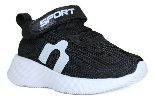 Tenis Niño Casuales Resistente Suela Ligera Color Negro 345